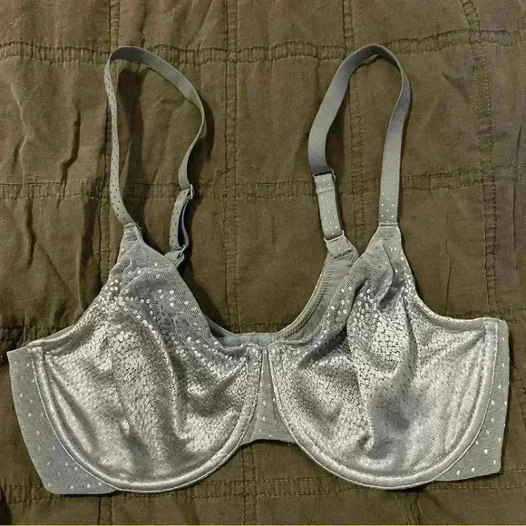 Wacoal Style 855303 Back Appeal Underwire Bra Size 32D Color Steel Blue Gray - Picture 1 of 8